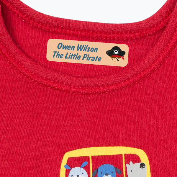 Iron-on clothing rectangular labels