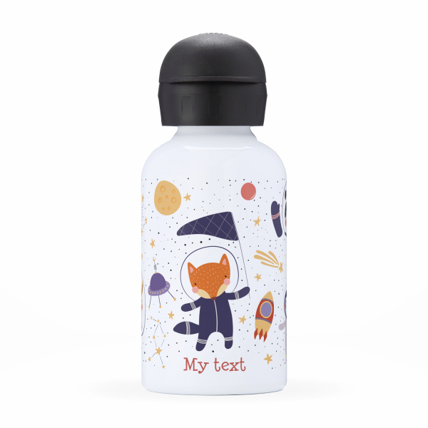 Children's personalized insulated water bottle - Astronaut animals