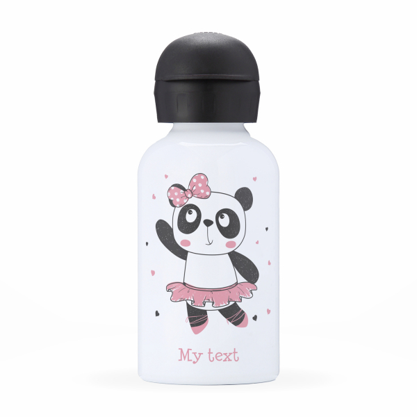 Children's personalized insulated water bottle - Ballerina panda