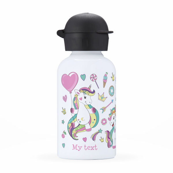 Children's personalized insulated water bottle - Unicorns