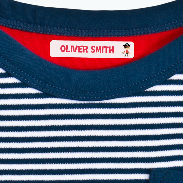 Iron-on clothing rectangular labels