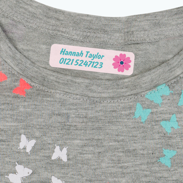 Iron-on clothing rectangular labels