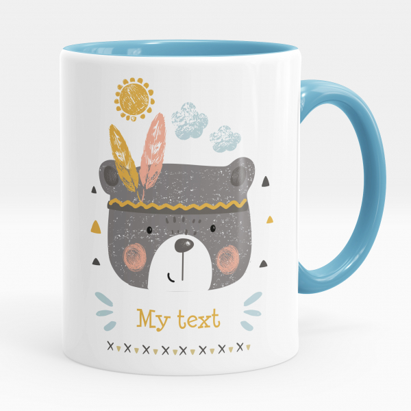 Personalized cup - American Indian bear
