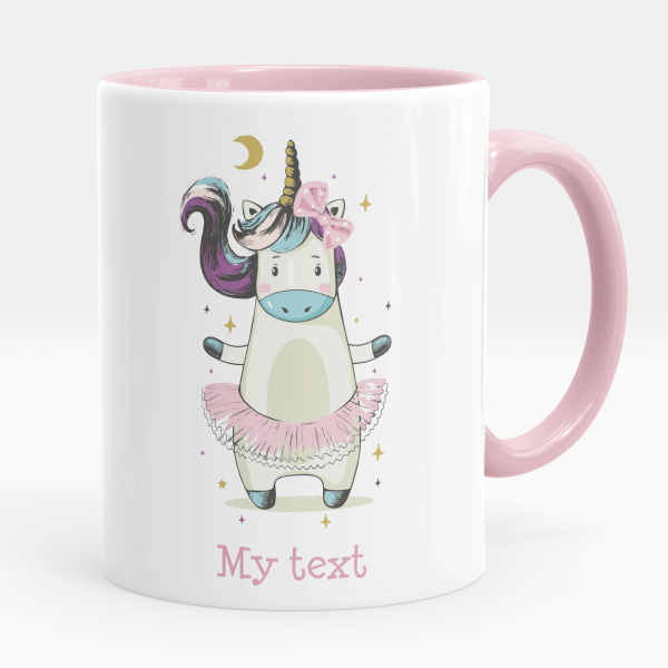 Personalized cup - Ballerina unicorn