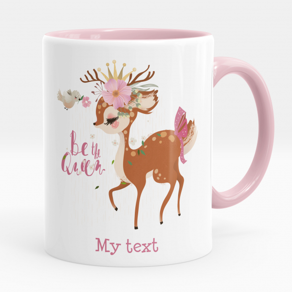 Personalized cup - Be the Queen fawn