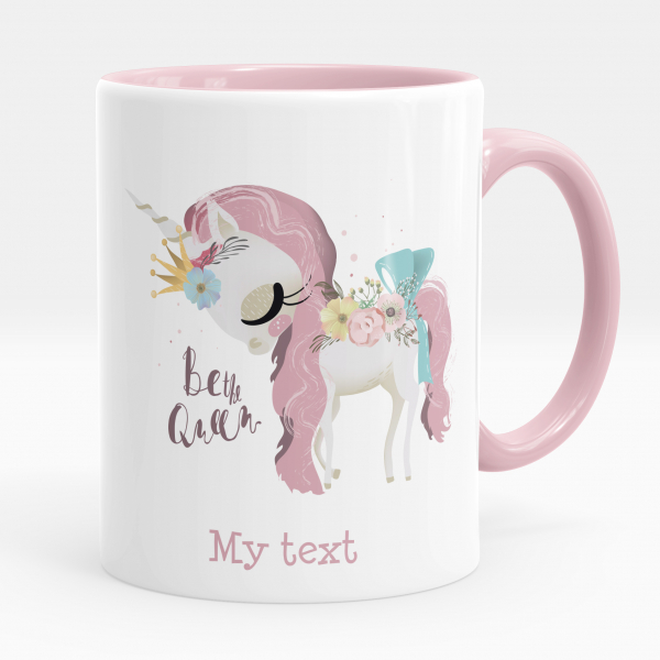 Personalized cup - Be the Queen unicorn