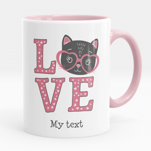 Personalized cup - Cat love