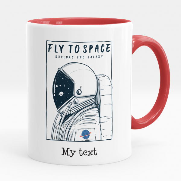 Personalized cup - Fly to space