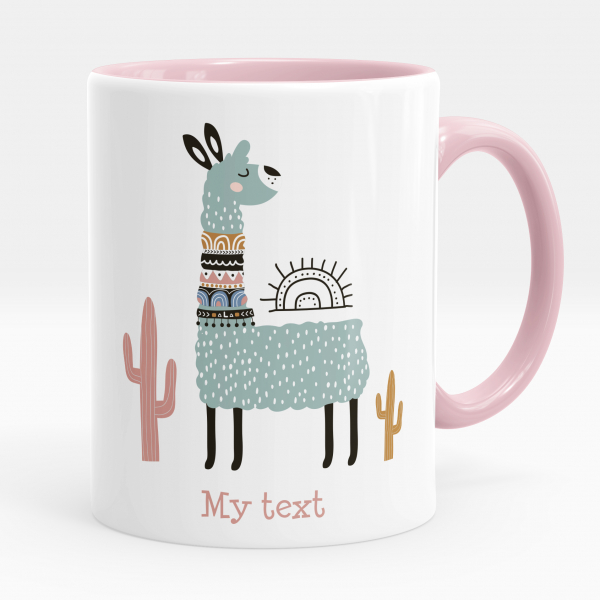 Personalized cup - Llama and cactus