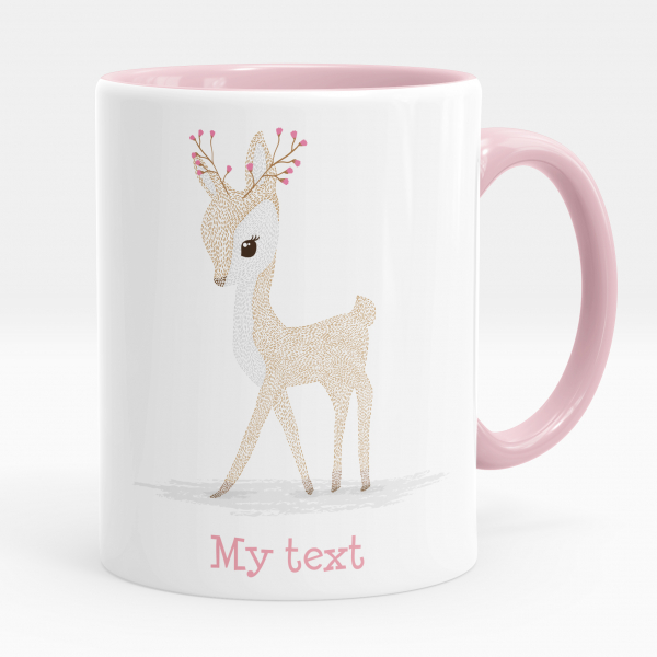 Personalized cup - Pretty fawn