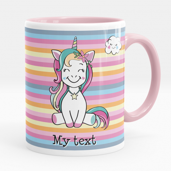 Personalized cup - Smiley unicorn