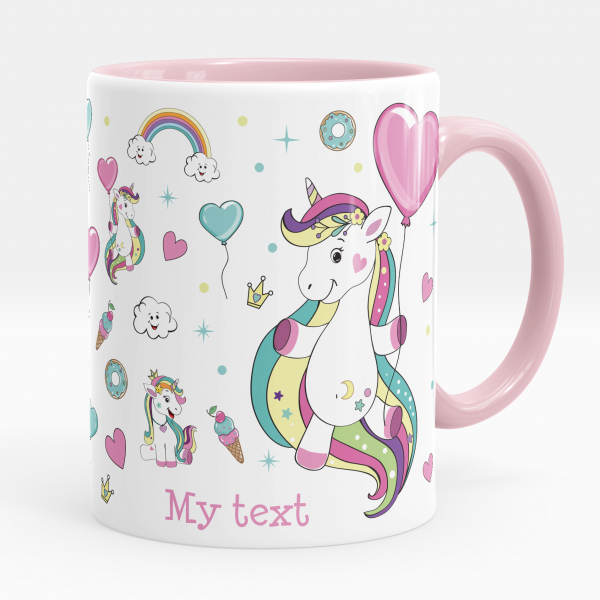 Personalized cup - Unicorns