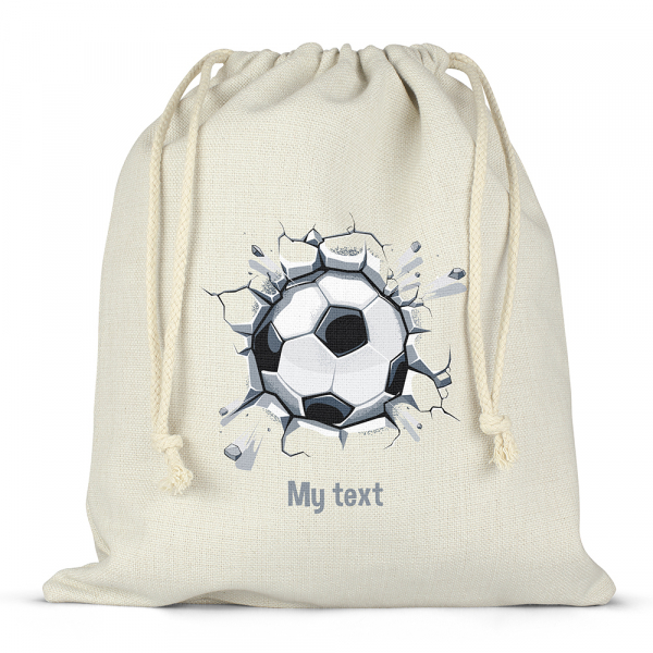 Personalized drawstring lunch box bag - Football
