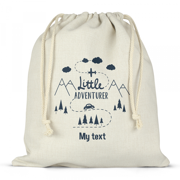 Personalized drawstring lunch box bag - Little adventurer
