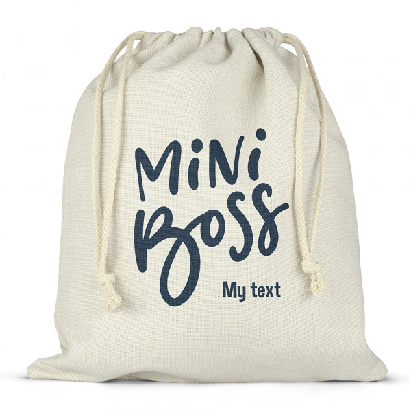 Personalized drawstring lunch box bag - Mini Boss