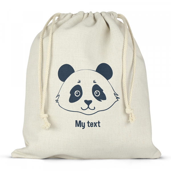 Personalized drawstring lunch box bag - Panda