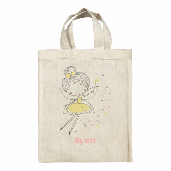 Personalized lunch box tote bag - Fairy and stars