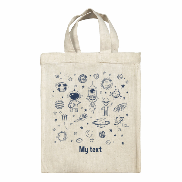 Personalized lunch box tote bag - Galaxy