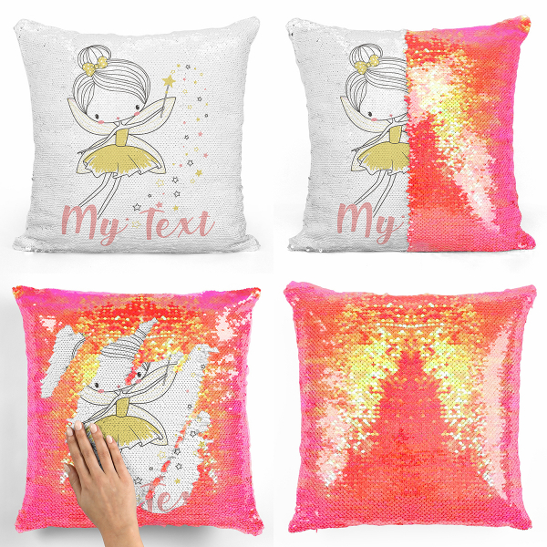 Personalized magic sequin cushion - Fairy