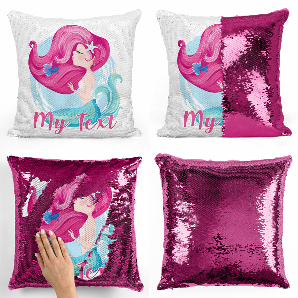 Personalized magic sequin cushion - Mermaid