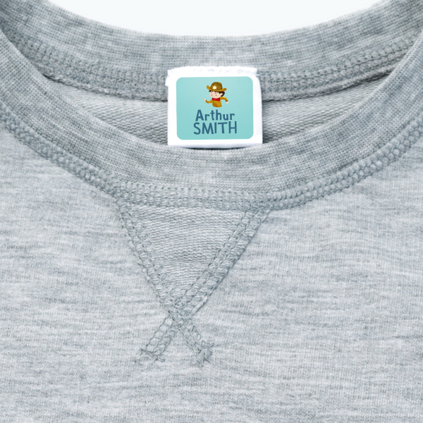 Stick-on clothing labels