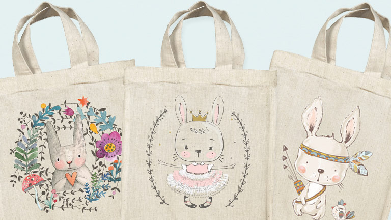 Personalized Easter bags
