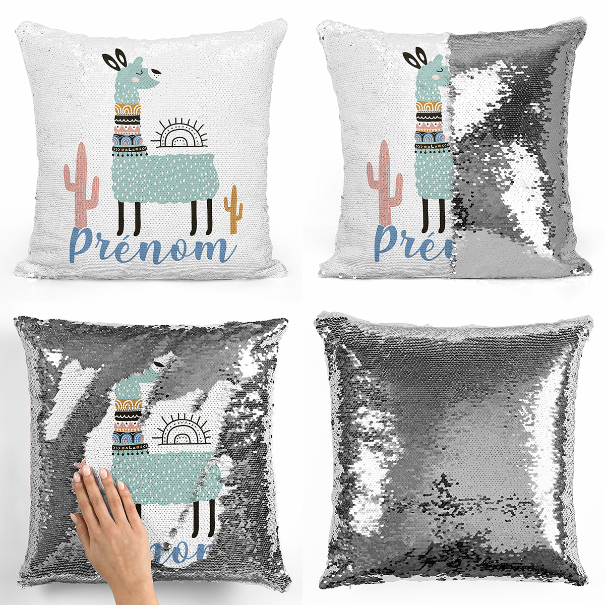 Personalized deals sequin cushion