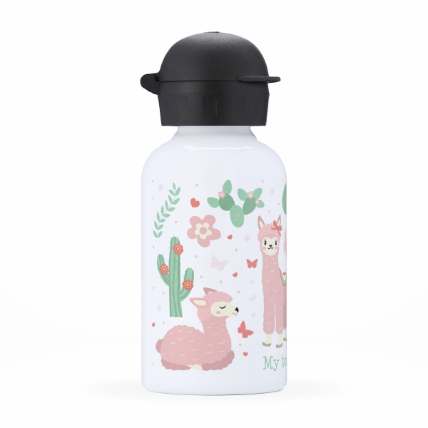 Children's personalized insulated water bottle - Llamas