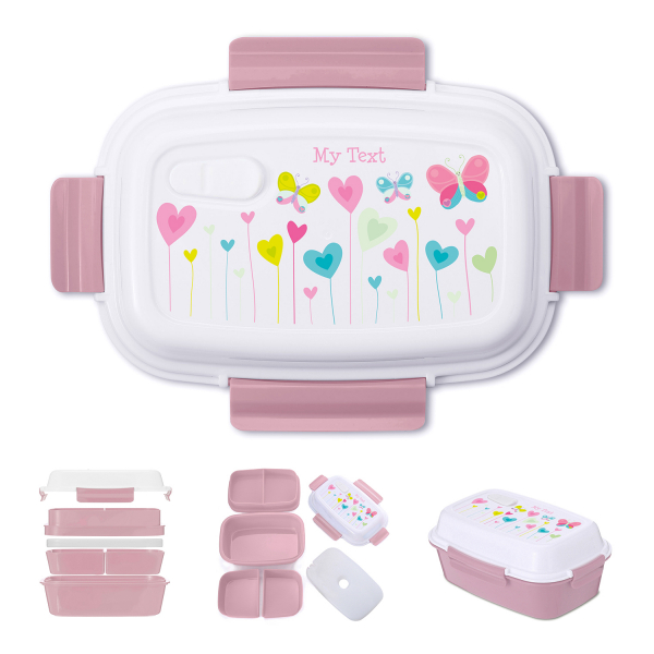 Flowers, hearts and butterflies Lunch box child