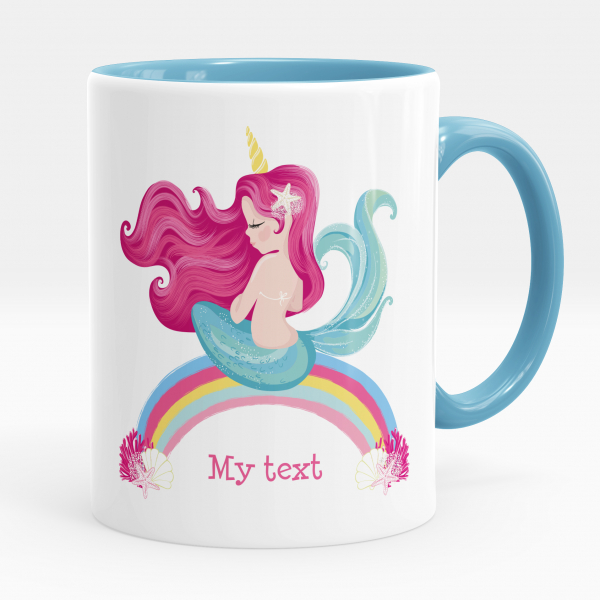 Personalized cup - Rainbow mermaid