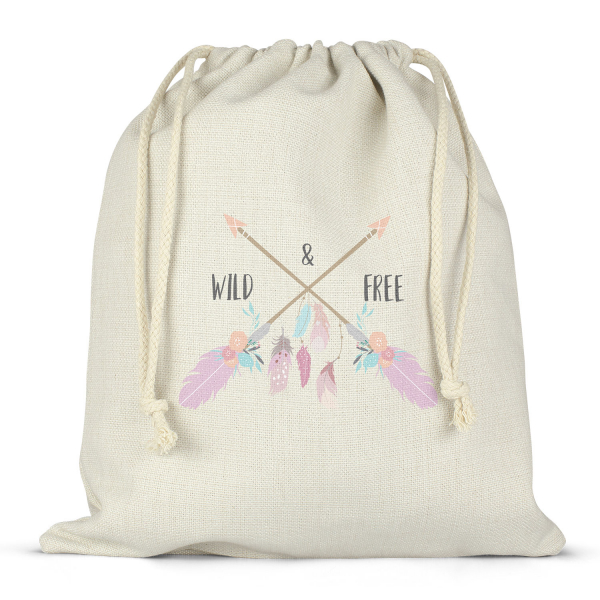 Personalized drawstring lunch box bag - Wild & Free