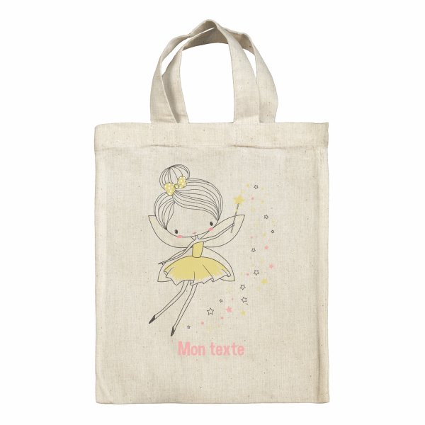 Personalized lunch box tote bag - Fairy and stars