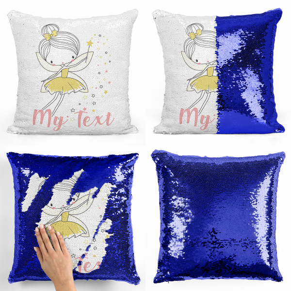 Personalized magic sequin cushion - Fairy